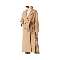 pinko giacomo 7 manteau en tissu casquette, c97_beige-visone argent, 44 femme