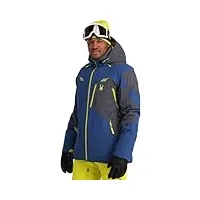 spyder veste de ski isolée leader pour homme, citron abyssal, xx-large