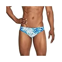 speedo maillot de bain creora highclo imprimé slip, marées blanc/bleu, 36 homme