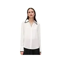 lilysilk chemise basique soie 18 mm pour femme blouse classique couleur contrastée blanc m