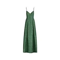 apartfashion apart robe longue en jacquard avec motif floral tissé spéciale pour l'occasion, vert, l femme