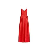apartfashion apart robe longue en jacquard avec motif floral tissé spéciale pour l'occasion, rouge, l femme