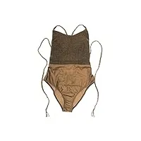 amorissimo l'estate dentro maillot de bain ''lydia kuala lumpur'', lurex et bronze laminé, taille m, eu 38