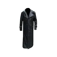 aksah fashion buffy the vampire slayer james masters manteau en cuir pour homme noir, cuir véritable., xxl