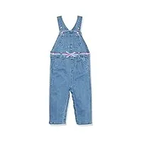 hatley baby girls pleated denim overalls, spring blue, 9-12 months