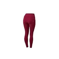 horze femme, pantalon d'équitation taille haute tara, fond intégral grip silicone, rose, 36