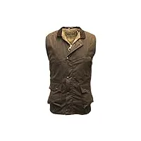 walker & hawkes - veste cirée sans manches - pour homme - campagne - marron - 5xl