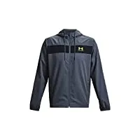 under armour warmup tops men's ua sportstyle windbreaker jacket, dpg, 1361621-044, xxl