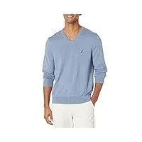 nautica navtech pull à col en v over, deep anchor heather, xx-large homme