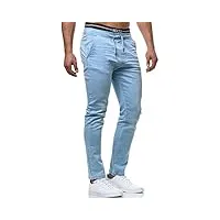 indicode hommes alban jeans à haute teneur en coton sail bleach large