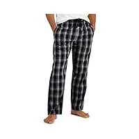 hanes pantalon de pyjama tissé bas de pijama, noir/gris, s homme