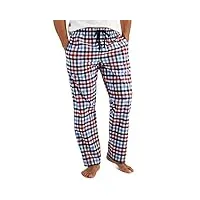 hanes pantalon de pyjama tissé bas de pijama, rouge/bleu à carreaux, m homme