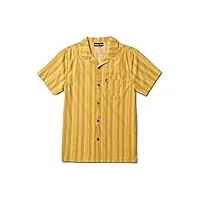 reef t-shirt tissé à manches courtes pour homme, peters/jurassic gold, taille m