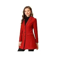 allegra k manteau à fermeture boutonnée à revers pour femmes costume d'halloween rouge s