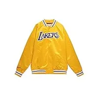 mitchell & ness m&n lightweight satin veste - los angeles lakers gold