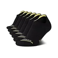 cole haan chaussettes de sport pour femme – performance cushion no show socks (lot de 6), logo noir, 4-10, logo noir, 4-10