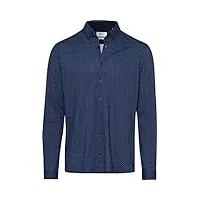 brax style daniel jp hi-flex jersey dobby chemise en coton à motifs, bleu marine, m homme