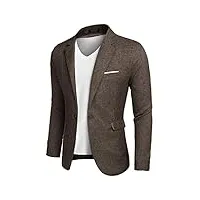 coofandy vestes décontractées pour hommes manteaux de sport tissu décontracté sportif marron taille l marron l