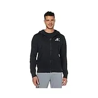 new balance nb essentials sweat capuche zipp avec logo empil pour homme, noir, xx-large