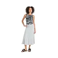 hard tail jupe midi taille plate pour femme, style b-154, chiné, taille xs