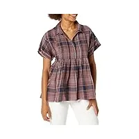 lucky brand babydoll tunique t-shirt, violet multi, s femme