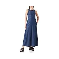 love moschino robe longue sans manches, bleu, 48 femme