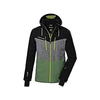 killtec ksw 45 mn jckt veste de ski avec capuche zippée et jupe pare-neige, vert, xxl homme