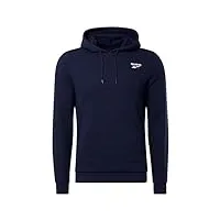 reebok pull identity french terry logo sweat à capuche, vector navy, m homme