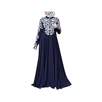 twifer maxi dentelle musulmane jilbab couture femmes abaya robe robe arabe robe femme jupe de table tulle (blue, s)