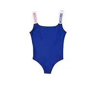 moschino swim maillot de bain ensemble logo multicolore body one piece royal blue, bleu, s