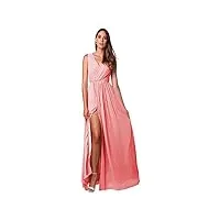 zzsrj robe de demoiselle d'honneur longue élégante avec poches le corset de sol robe de fête de mariage à fente (color : w, us size : 20w)