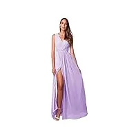 zzsrj robe de demoiselle d'honneur longue élégante avec poches le corset de sol robe de fête de mariage à fente (color : ki, us size : 20w)