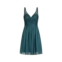 apartfashion robe de soirée décontractée, bleu pétrole, l femme