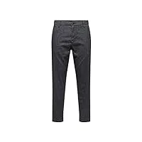 selected homme pantalon slhslimtapered-york w noos chino, bandes en fer : rayures à peindre, 32w x 32l