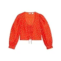 levis a1875 0001 chemise blouse daisy foulard rouge tg m, rouge, medium