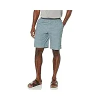 prana short standard super mojo ii pour homme, micro rayures grises, taille l