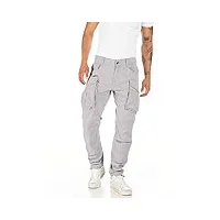 replay m9873a joe comfort cotton twill pantalons, grey 878, 31w / 34l homme
