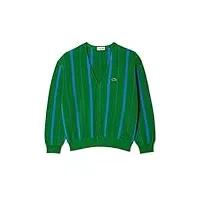 lacoste pull-over relaxed fit homme , tarragon/ethereal, l