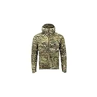 carinthia tlg jacket multicam veste de transition respirante, isolée, ultra-légère pour hommes, coupe-vent avec capuche, veste thermique pour le sport et les loisirs