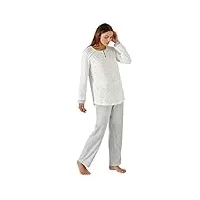 damart - pyjama manches longues maille interlock thermolactyl