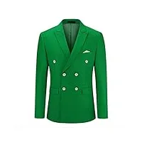 youthup veste de costume homme blazers formal slim fit hommes veston mariage business d'affaire, vert, l