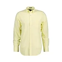 gant reg broadcloth stripe bd chemise, lemonade yellow, 4xl homme