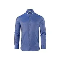 vincenzo boretti chemise, regular-fit/taille normale, douce oxford - infroissable bleu 43-44
