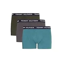 tommy hilfiger boxer homme lot de 3 slip homme sous-vêtement, multicolore (frosted green/army green/dark ash), xl