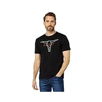 ariat t-shirt barbed wire steer pour homme, noir, xx-large