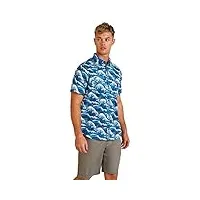 ariat venttek western aloha t-shirt ajusté chemise, bleu océan hawaïen, l homme