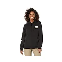 caterpillar trademark banner pullover hoodie black 2 sm