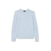 hackett london cotton cashmere crew pull-over, oxford blue, l homme