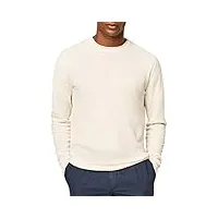 hackett london gmd textured crew pull-over, white, l homme