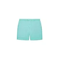 hackett london linen texture shorts, turquoise green, 32w homme